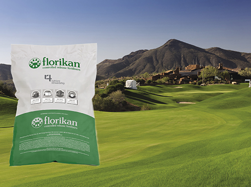 Golf course in Arizona, Bag of Florikan fertilizer