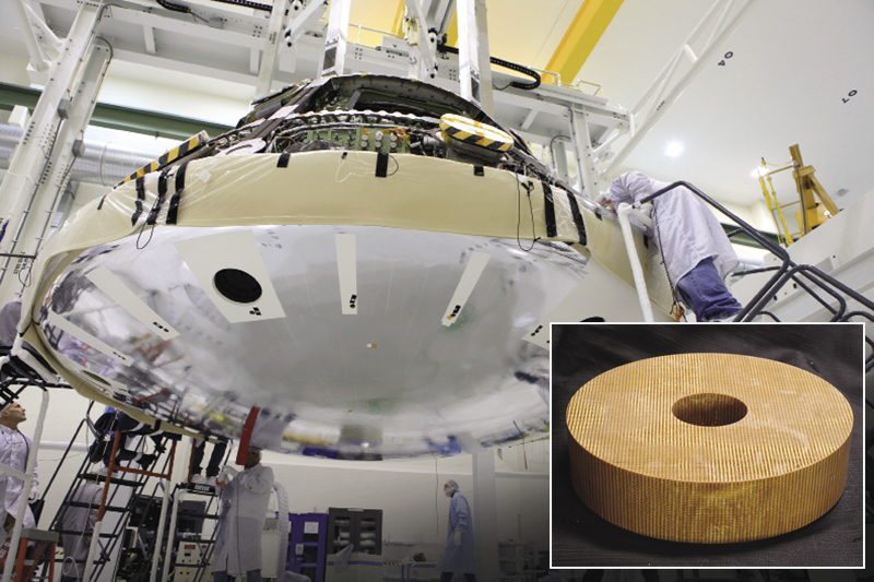 Orion capsule, Inset 3D woven component for spacecraft