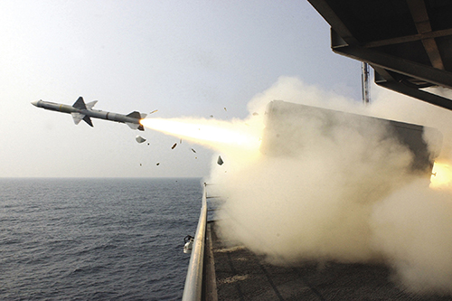 Missile fired by Navy