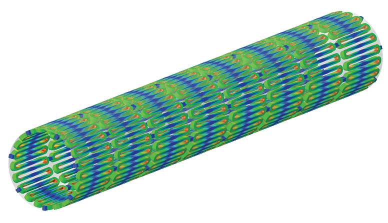 An Abaqus model of a superelastic nitinol stent
