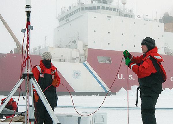 Clark University researcher Karen Frey used a C-OPS system designed for lowering into boreholes in the ice