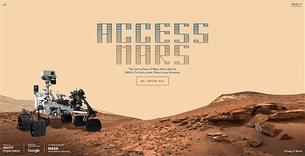 Access Mars home page