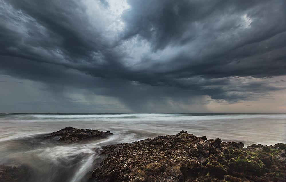 Storm over the ocean