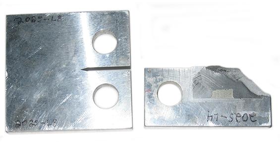 NASGRO software relies on a huge database of material properties, created through extensive testing of physical materials, such as these fracture test specimens. Credit: NASA Example fracture test specimens