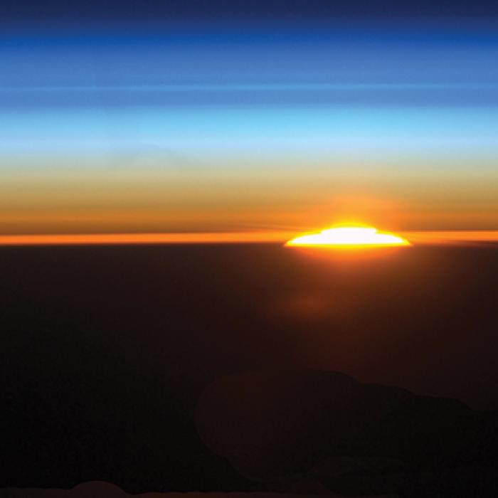Sunset as seen from ISS