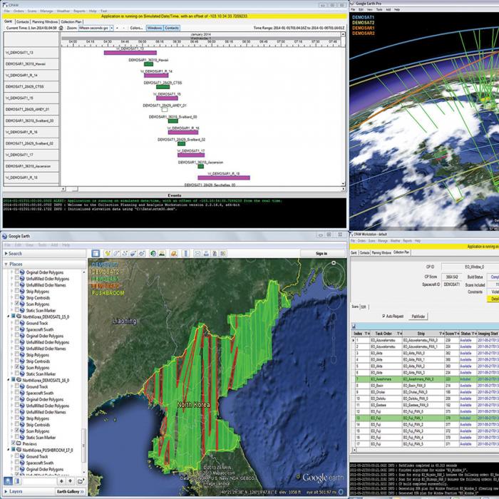 Scheduling software screenshot