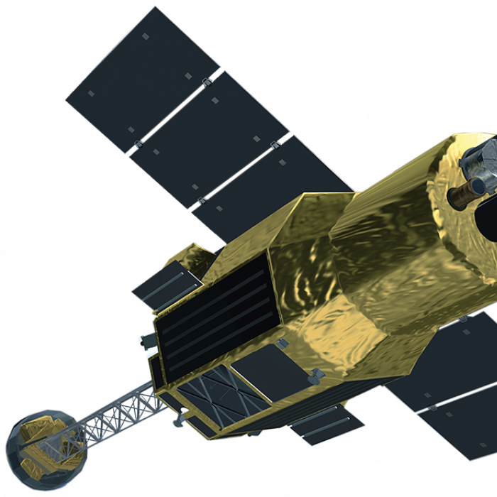 A depiction of Japan’s ASTRO-H X-ray astronomy satellite