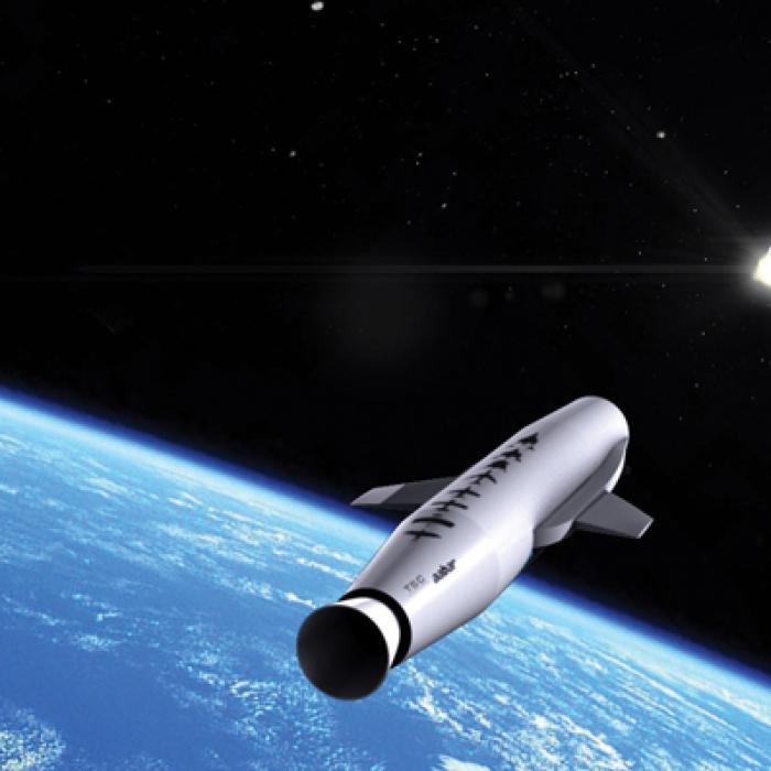 Conceptual image of Virgin Galactic LaunchOne spacecraft