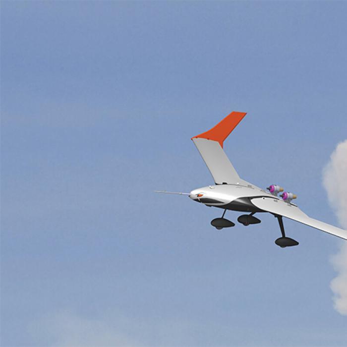 X-56 MUTT, or multi-use test bed, in flight