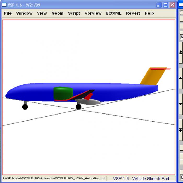 Screenshot of GMAT with aircraft model