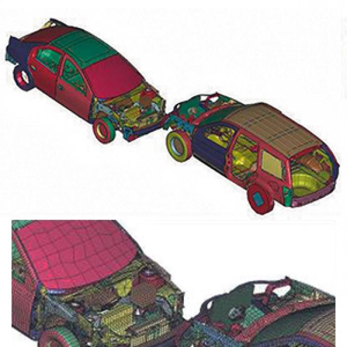 NESSUS software simulates cars colliding