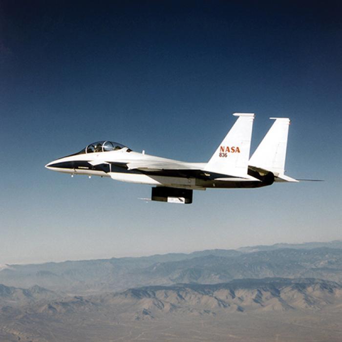 Dryden Flight Research Center’s F-15B test bed aircraft