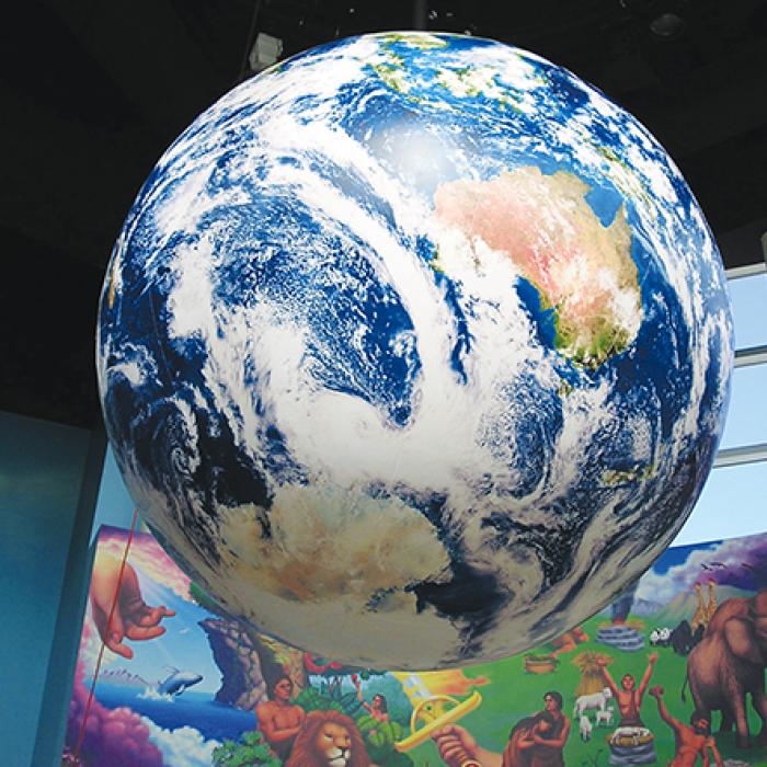 6-foot-diameter rotating globe