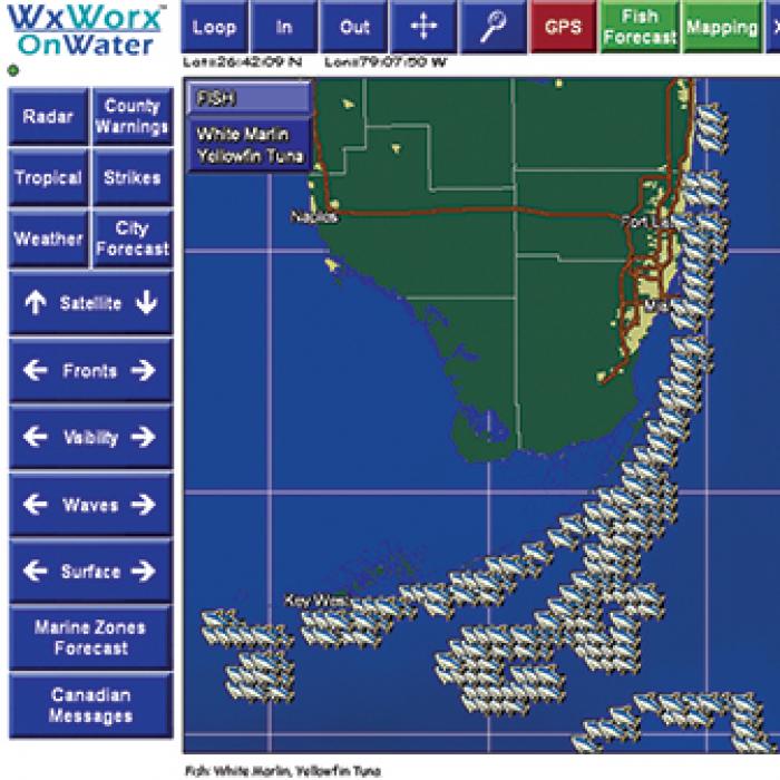 FishBytes screenshot showing fishing spots off Florida’s coast