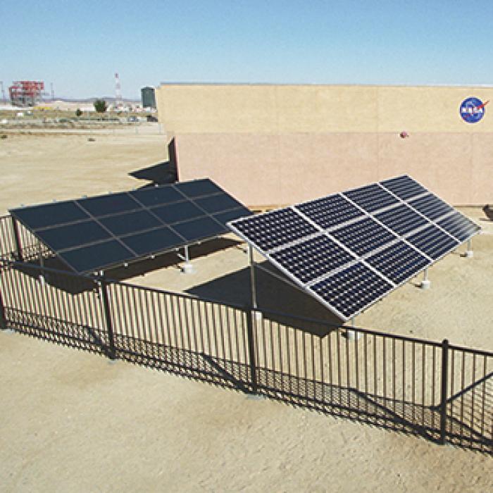 Experimental solar arrays at Dryden Research Center