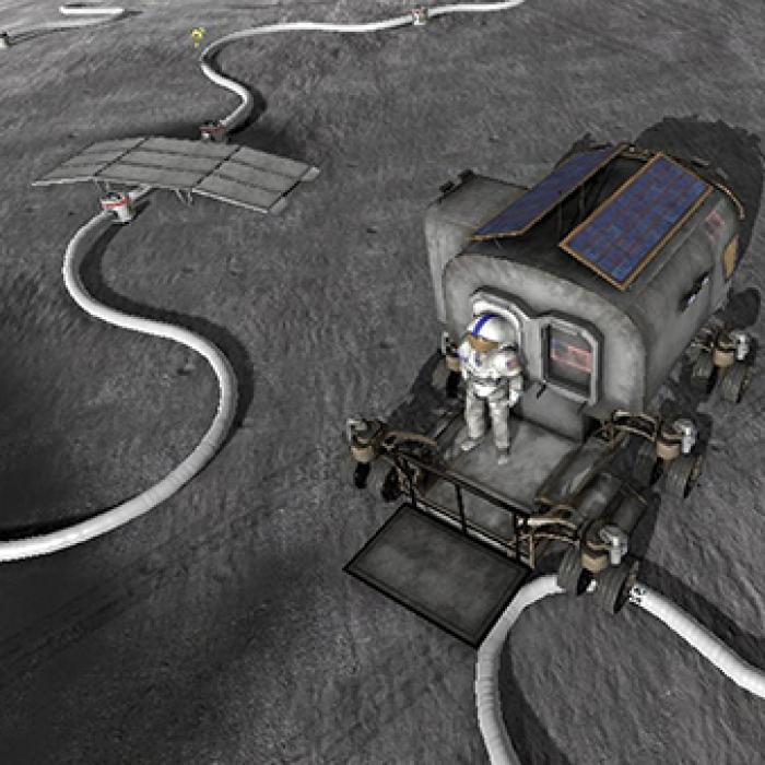 Lunar rover in NASA video game