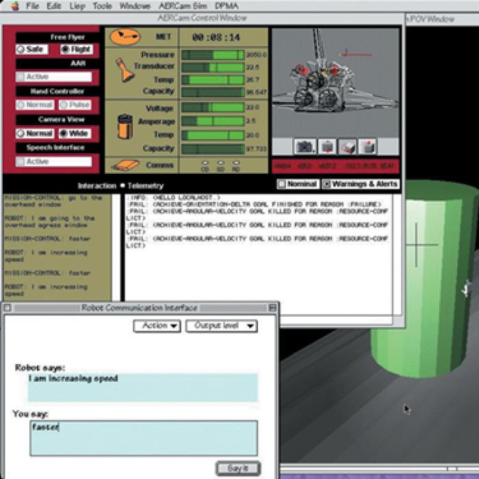 Screen shots of INET's Embedded Conversational Interface (CI) Toolkit
