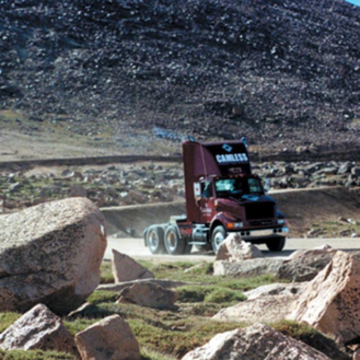 A camless big-rig truck on Pikes Peak