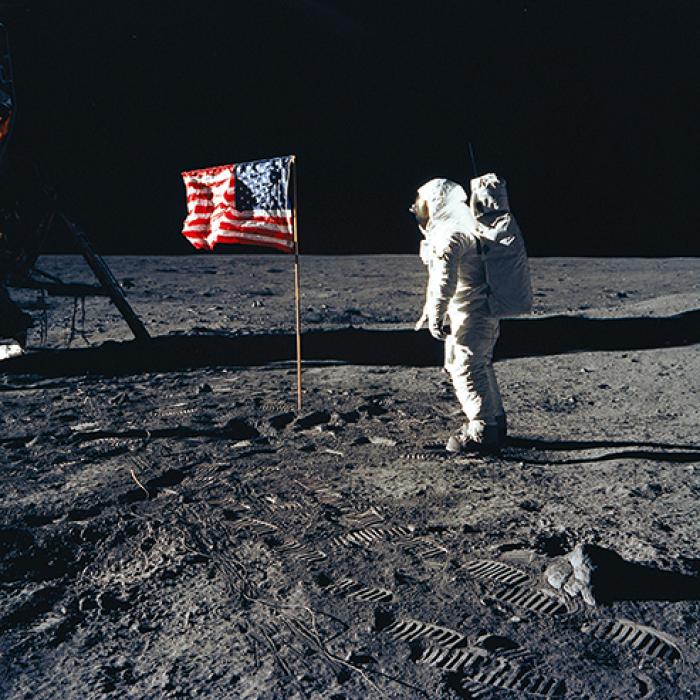 Photograph of Buzz Aldrin on the Moon