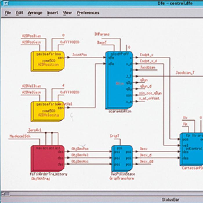 Screen shot of computer software to run space robots