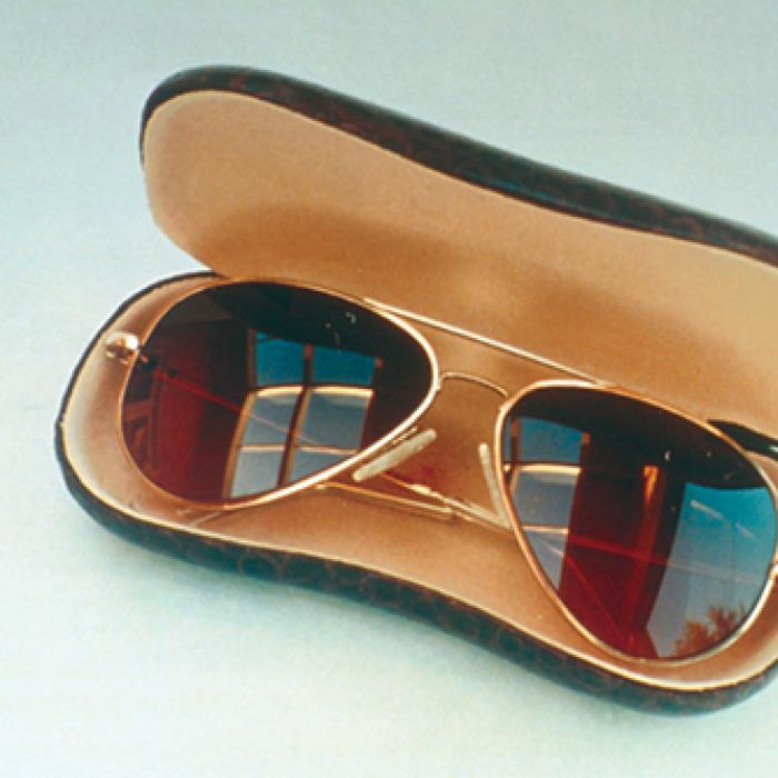 sunglasses that use Hawkeye lenses in a case