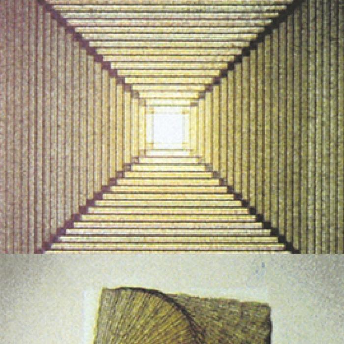 Two stepped pyramids used in optical components