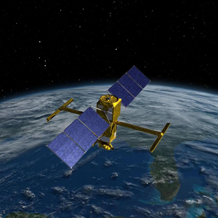 Artist's rendering of the Surface Water and Ocean Topography (SWOT) satellite