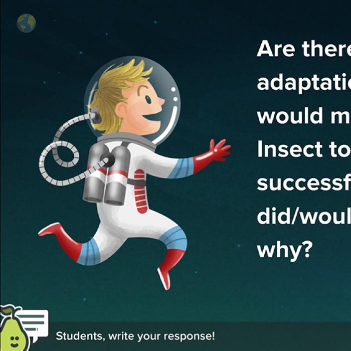 A screen shot of a Pear Deck interactive science lesson