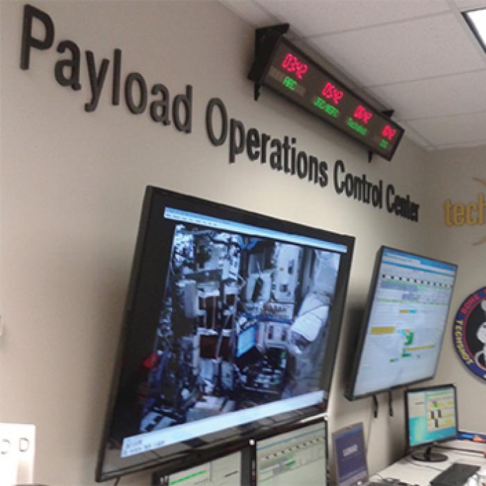 Through an agreement with NASA, astronauts conduct the experiments that use Techshot’s bone densitometer. The company maintains a payload operations center from which it can monitor its space-based equipment and download data in real time. Techshot mission control room