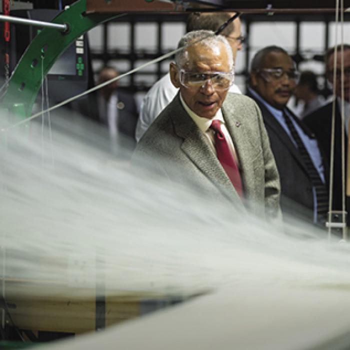 NASA Administrator Charles Bolden visiting manufacturing facility