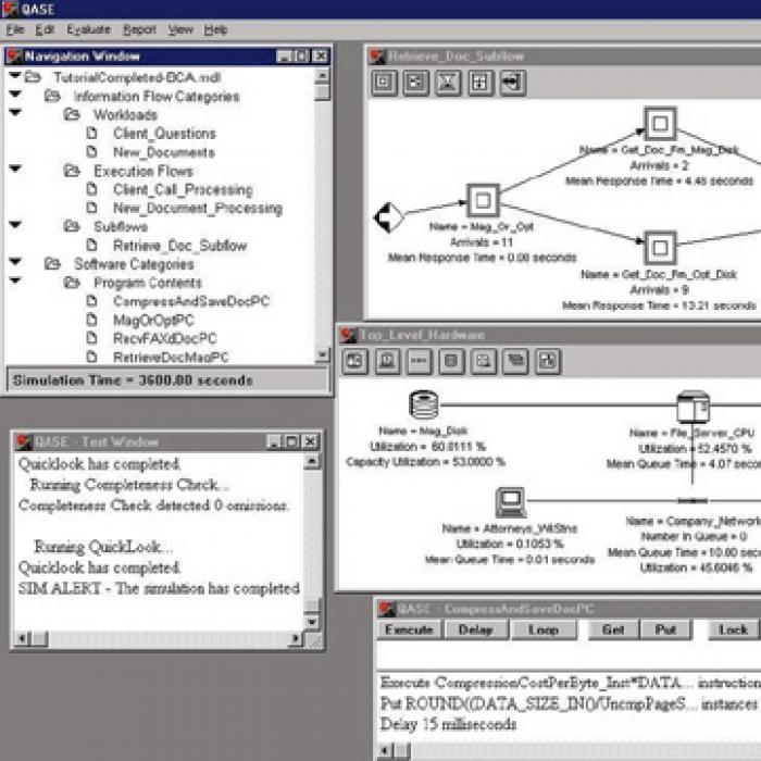 computer screenshot show a software tool that models how application will affect a system's performance
