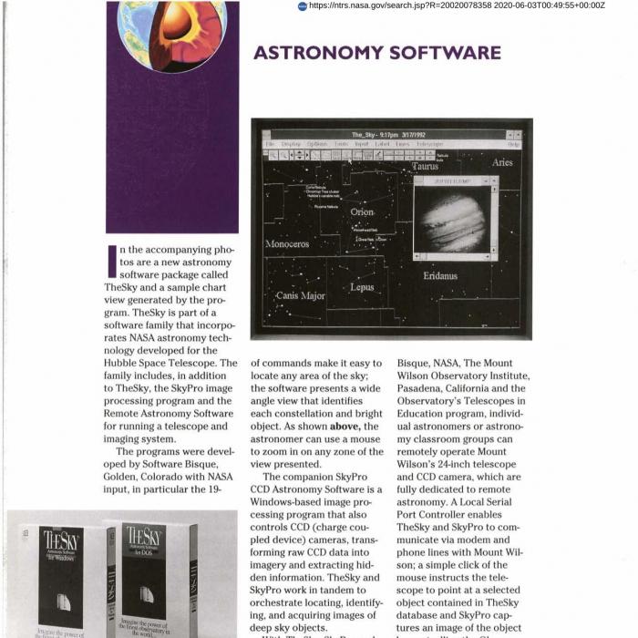 Astronomy Software