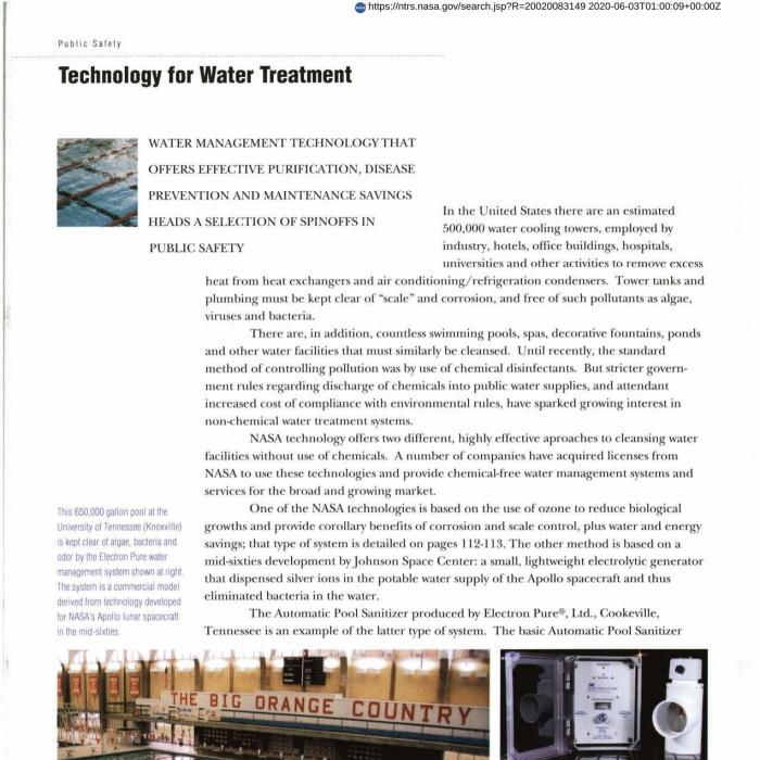 Technology for Water Treatment