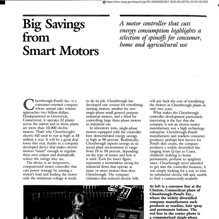 Big Savings from Smart Motors
