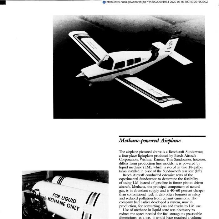 Methane-Powered Airplane
