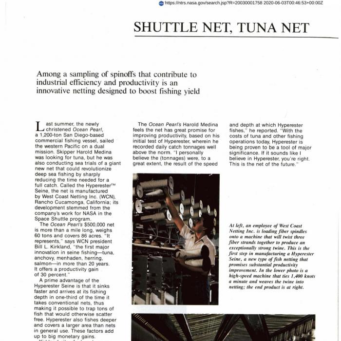 Shuttle Net, Tuna Net