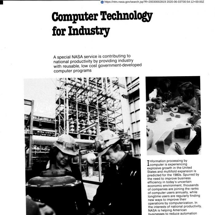 Computer Technology for Industry