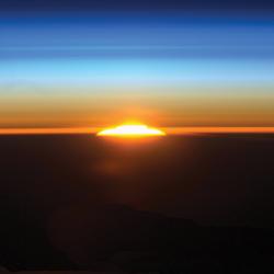 Sunset as seen from ISS