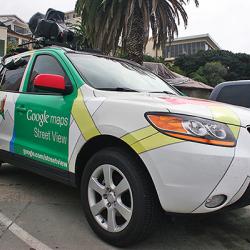 Google maps car with mounted camera equipment