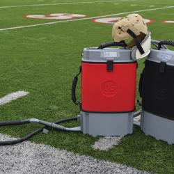 Cooling system displayed on a football field