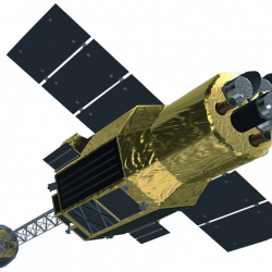 A depiction of Japan’s ASTRO-H X-ray astronomy satellite