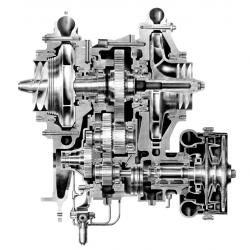 Internal view of a Rocketdyne Mark-3 turbopump