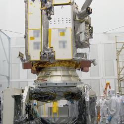 Lunar Reconnaissance Orbiter in a clean room