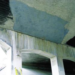 GalvaCorr™ liquid coating applied to concrete bridge