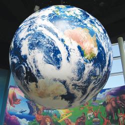 6-foot-diameter rotating globe