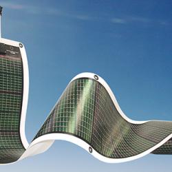 Thin flexible solar cells that are manufactured on a rollable sheet