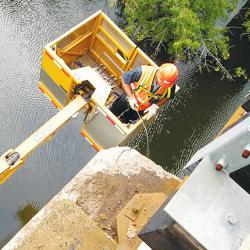 Applying Surtreat to a bridge