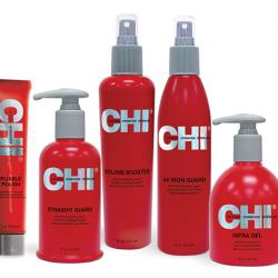 Liquid products for use with hairstyling irons