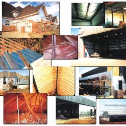 Group of images of houses and other applications of radiant barriers