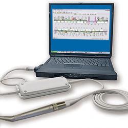 The USProbe device integrates with a laptop computer charting system